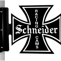 Schneider Racing Cams Metal Sign - 15" x 19" Double Sided