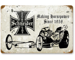 Schneider Racing Cams Metal Sign - 18" x 12"