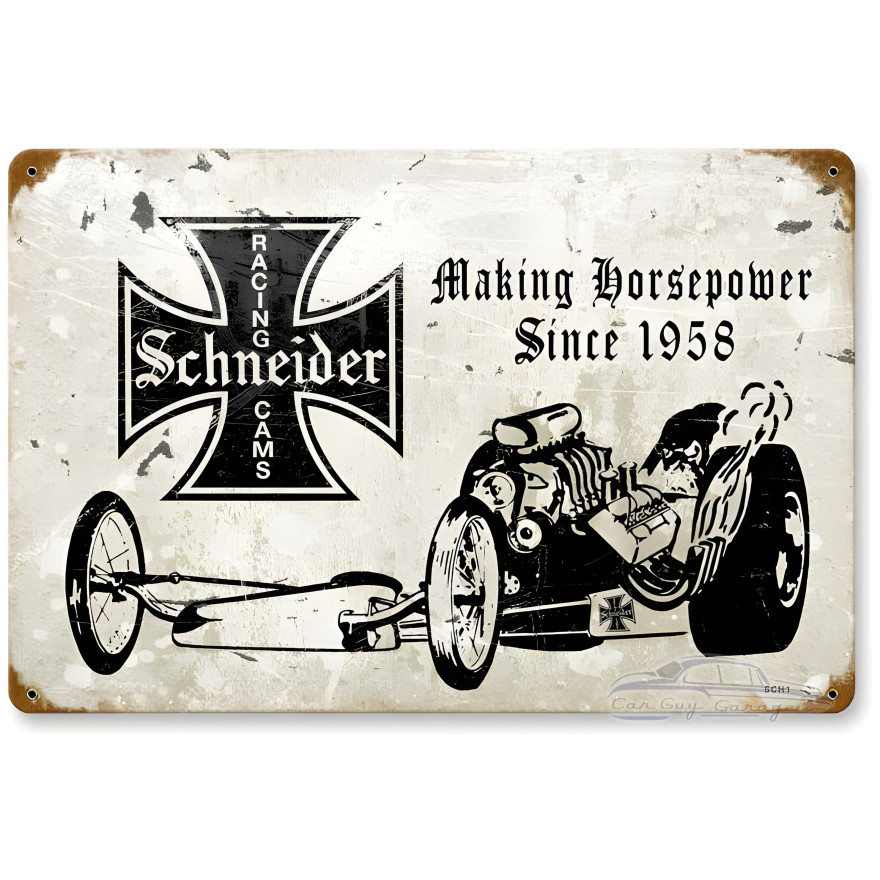 Schneider Racing Cams Metal Sign - 18" x 12"