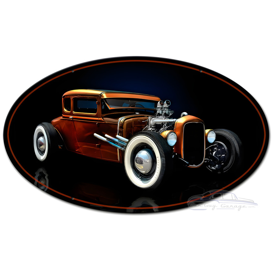 Seal Beach Oval Metal Sign - 24" x 14"