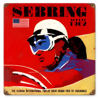 Sebring Metal Sign - 12" x 12"