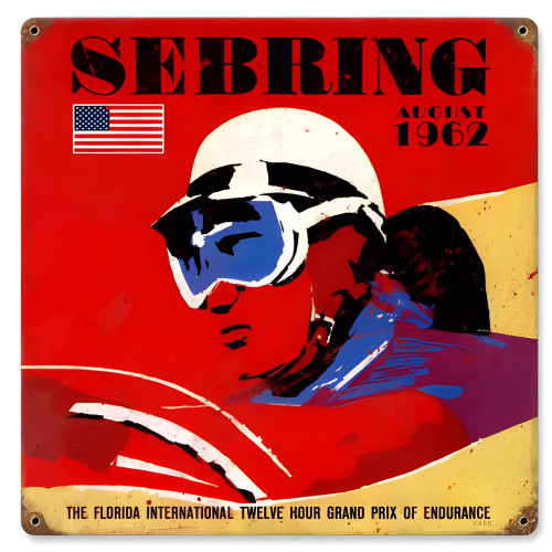 Sebring Metal Sign - 12" x 12"