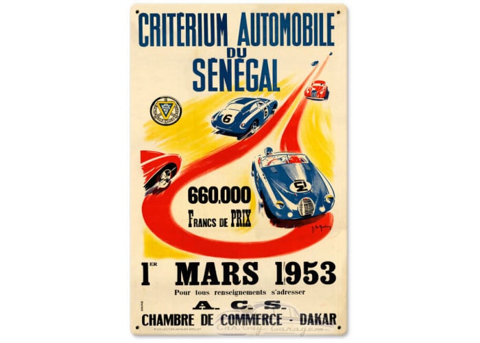 Senegal 1953 Metal Sign - 12" x 18"