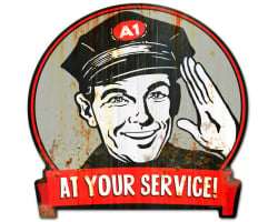 Service Man Metal Sign - 15" x 16"