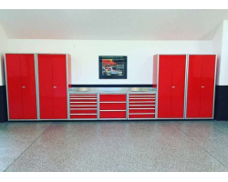 21 foot set of Aluminum Garage Cabinets