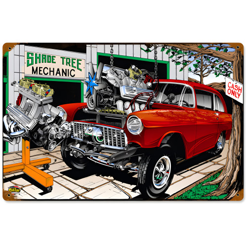 Shade Tree Metal Sign - 18" x 12"