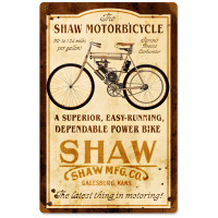 Shaw Motorbike Sign - 12" x 18"