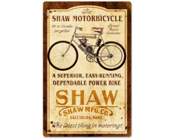 Shaw Motorbike Sign - 12" x 18"