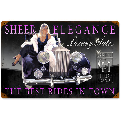 Sheer Elegance Metal Sign - 18" x 12"