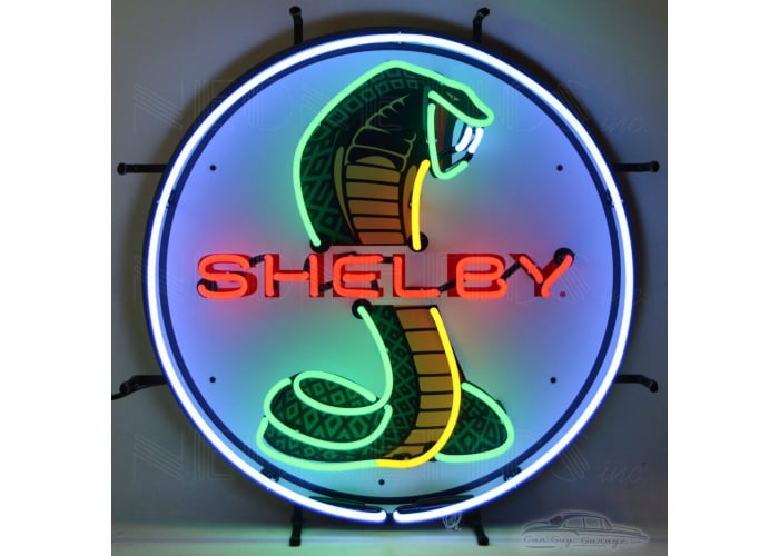 Shelby Cobra Circle Neon Sign With Backing