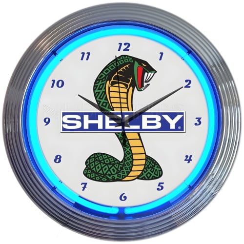 Shelby Cobra Ford Mustang Neon Clock