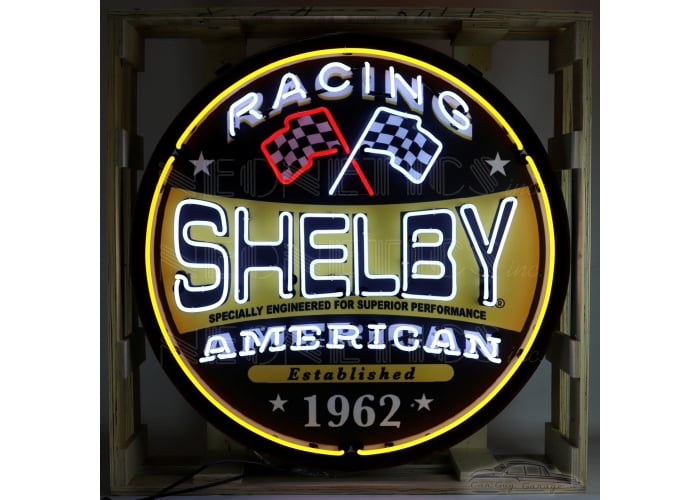36 inch Shelby Racing Round Neon Sign