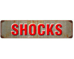 Shocks Metal Sign - 20" x 5"