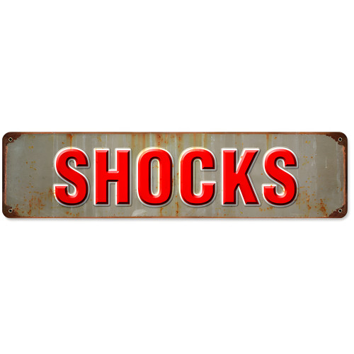 Shocks Metal Sign - 20" x 5"