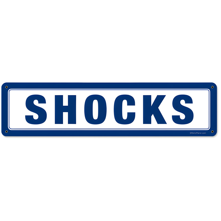 Shocks Metal Sign - 20" x 5"