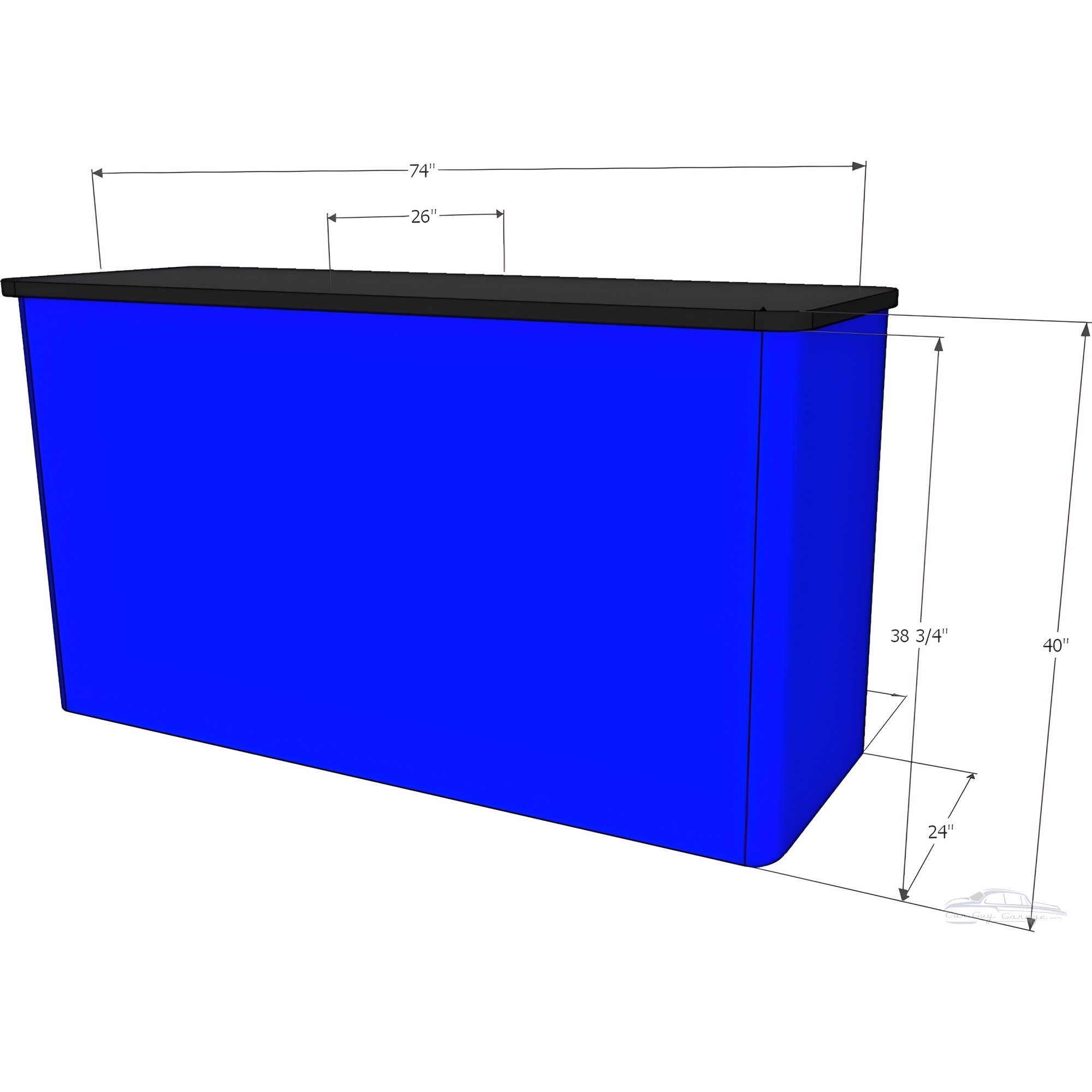 Retail Shop Counter - 72 Inch Aluminum Service Counter