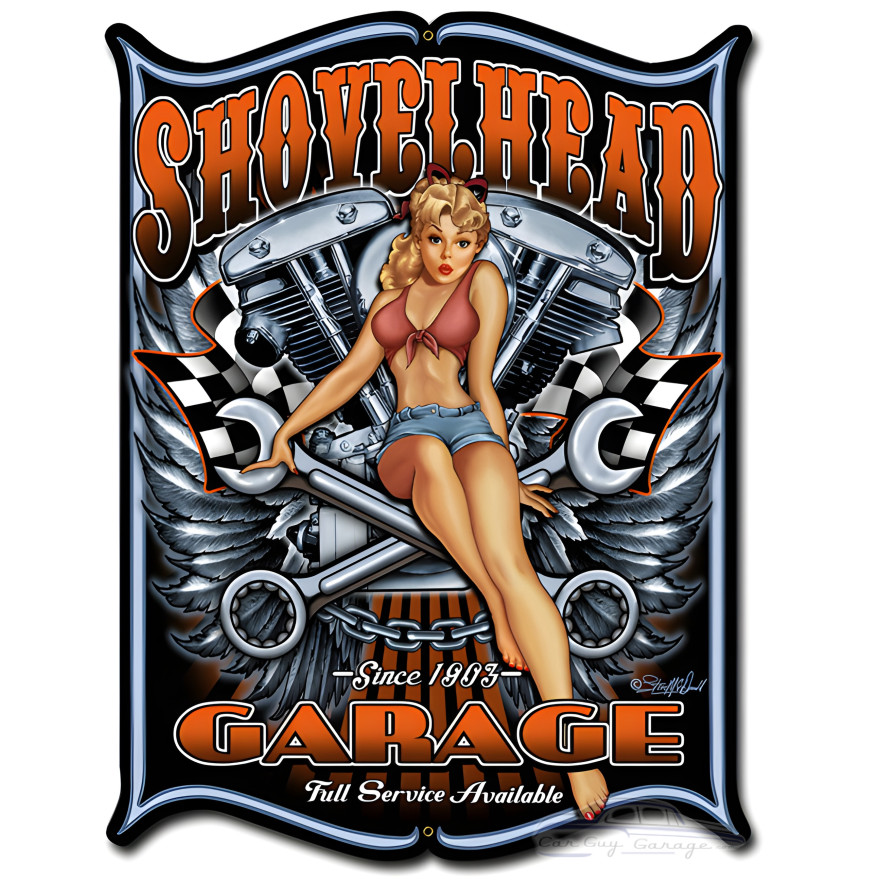 Shovelhead Metal Sign - 14" x 19"