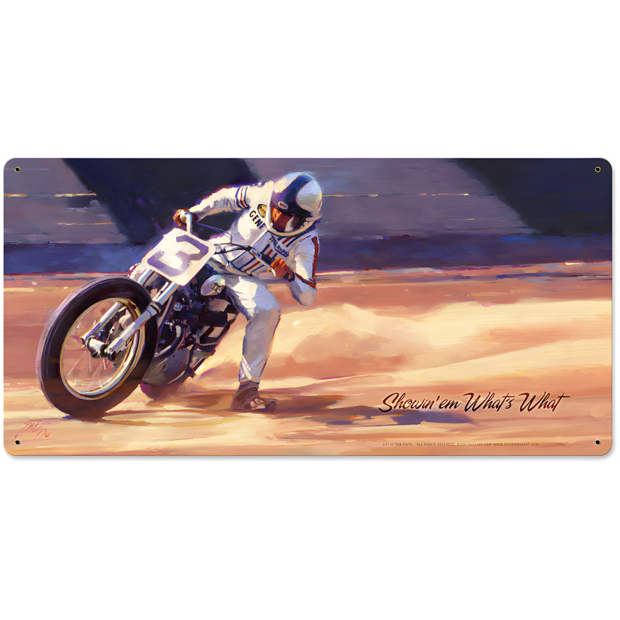 Showin Em Whats What Metal Sign - 24" x 12"