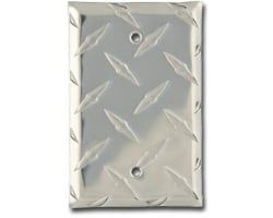 Single Blank Diamond Plate Wall Plate
