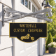 Personalized Double-Sided Chopper Hanging Garage Plaque