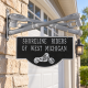Personalized Motorcycle Garage Sign with Wrench Bracket