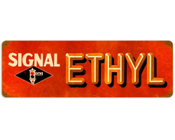 Signal Ethyl Vintage Metal Sign - 24" x 8"