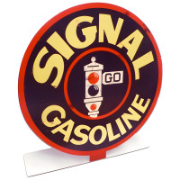 Signal Gasoline Topper Metal Sign - 8" x 8"