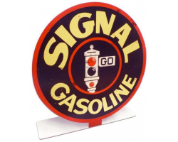 Signal Gasoline Topper Metal Sign - 8" x 8"