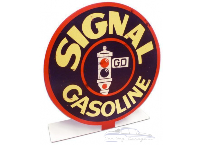 Signal Gasoline Topper Metal Sign