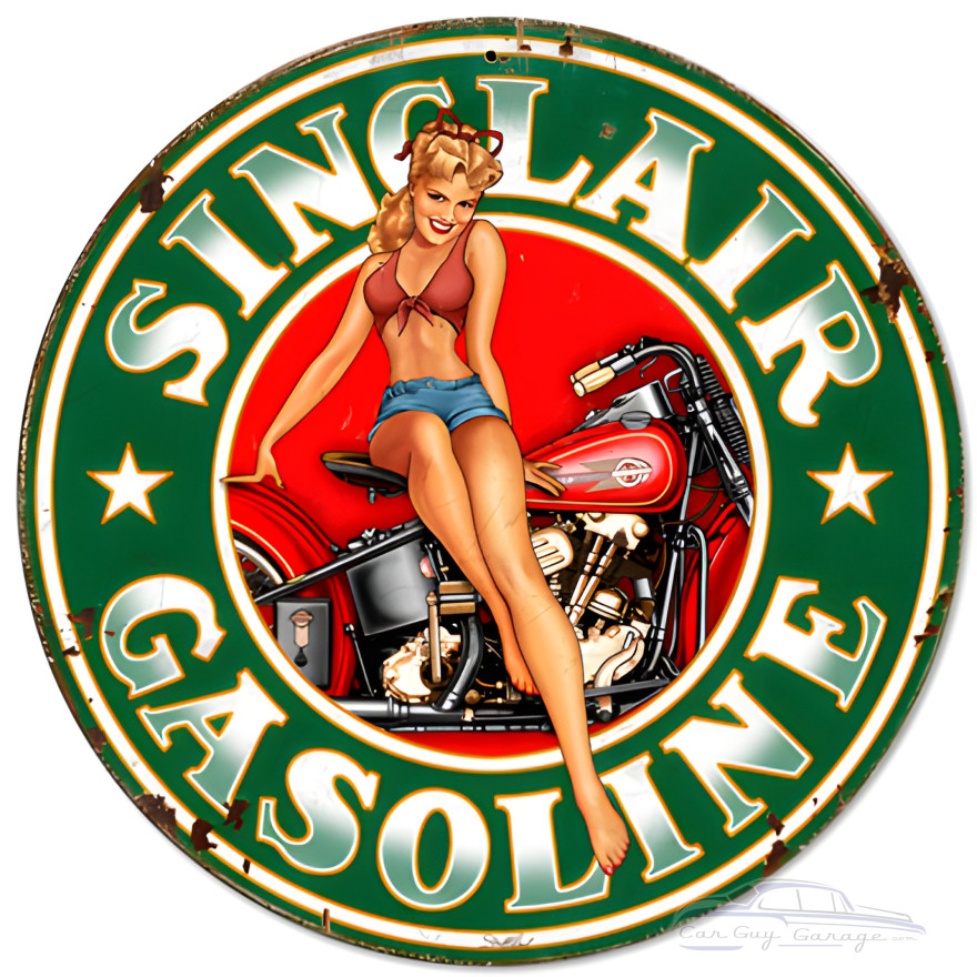Sinclair Gasoline Metal Sign - 14" Round