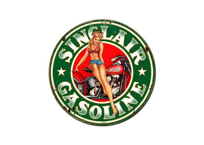 Sinclair Gasoline metal sign - 30" round