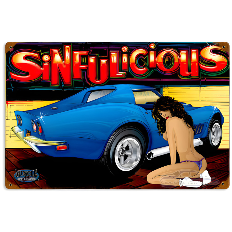 Sinfulicious Metal Sign - 18" x 12"