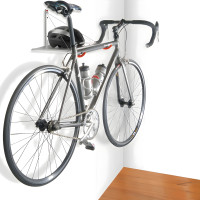 Folding Horizontal Bike Wall Mount with Shelf (Single)