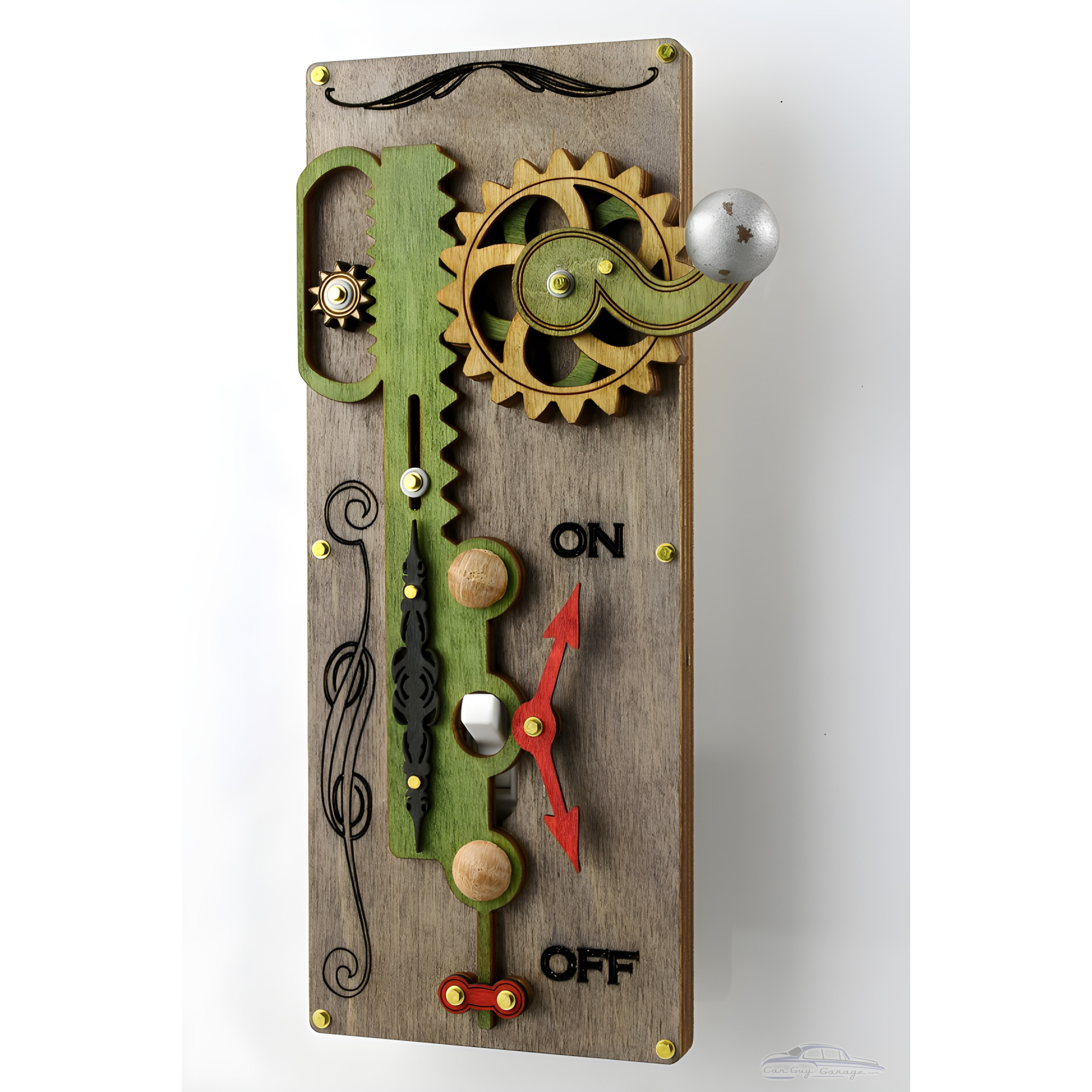 Gray Rack & Pinion Light Switch Plate - Functional & Stylish