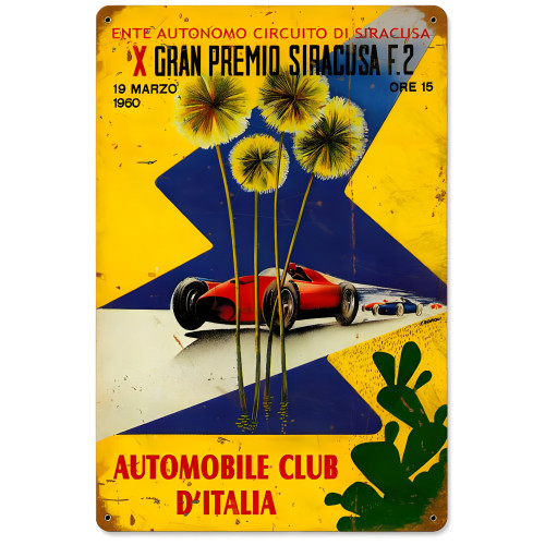 Siracusa Metal Sign - 18" x 12"