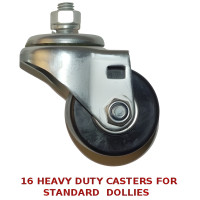 16-Pack 2.5 in Heavy Duty Swivel Stem Casters for Car Dollies