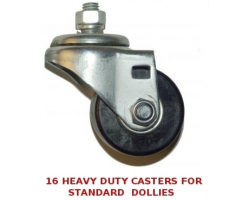 Sixteen 2.5" Heavy Duty Casters for Standard Car Dollies