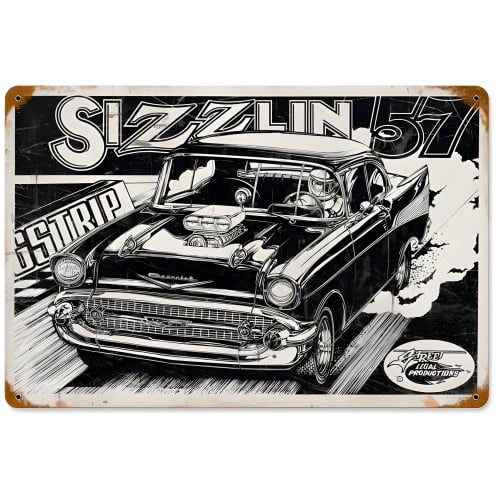 Sizzlin 57 Metal Sign - 18" x 12"
