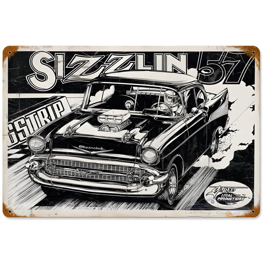 Sizzlin 57 Metal Sign - 18" x 12"