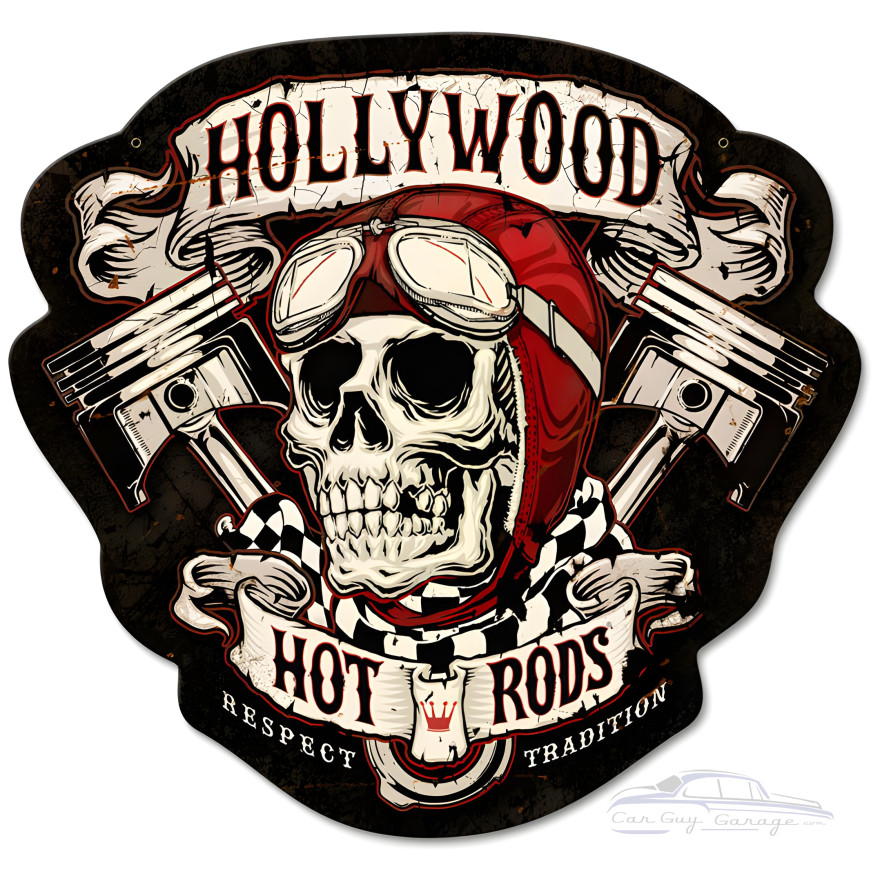 Skull Pistons Sign - 27" x 26"