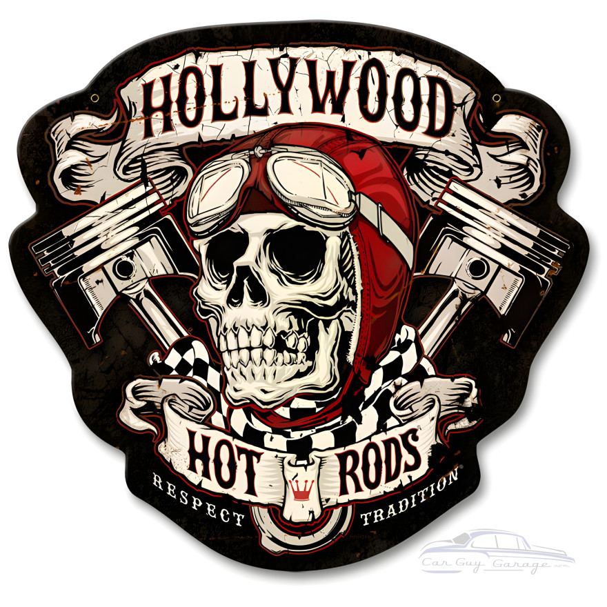 Skull Pistons Sign - 15" x 14"