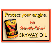 Skyway Oil Metal Sign - 18" x 12"