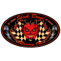 Slick Devil Metal Sign - 24" x 12"