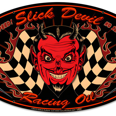 Slick Sign Slick Devil Metal Sign - 24