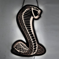 Shelby Cobra Snake LED Backlit Wall Sign - 13" x 20"