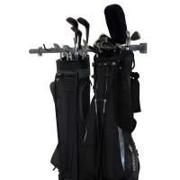Garage Golf Bag Wall Mount Rack, Heavy-Duty Steel, Holds 3 Bags