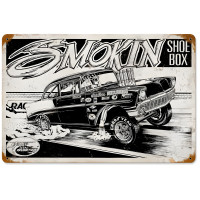 Smokin Shoebox Metal Sign - 18" x 12"