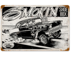 Smokin Shoebox Metal Sign - 18" x 12"