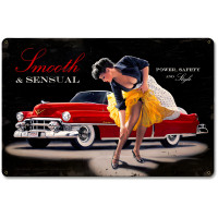 Smooth and Sensual Metal Sign - 18" x 12"