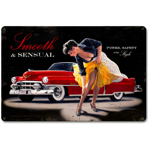 Smooth and Sensual Metal Sign - 18" x 12"